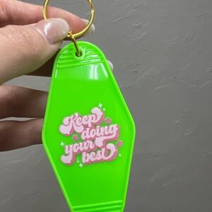 Keep doing your best keychain